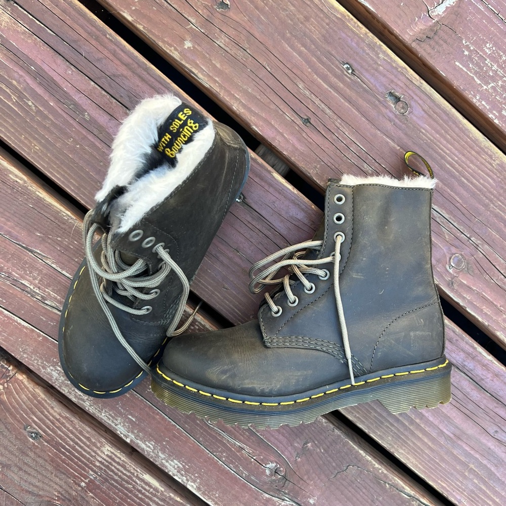 Fur lined Dr Martens